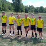 Montour U13 girls win 2nd place at the 2020 Glory on the Grass tournament. LtR: Morris,Olivani,McVay,Apicella,Dombrowski,Suess.